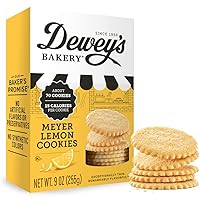 Dewey's Bakery Meyer Lemon Cookie Thins | No Artificial Flavors, Synthetic Colors or Preservatives | Baked in Small Batches | 9oz (Pack of 1)
