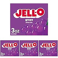 Jell-O Grape Gelatin Dessert Mix (3 oz Box) (Pack of 4)