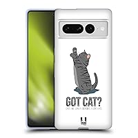 Head Case Designs Grey Got Cat Soft Gel Case Compatible with Google Pixel 7 Pro