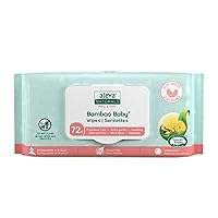 Aleva Naturals Bamboo Baby Sensitive Wipes for babies with Sensitive Skin, Natural and Organic Formula, Hypoallergenic, Biodegradable, Extra Strong and Ultra-Soft, Perfume Free Diaper Wipes - 72 Count