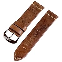 Clockwork Synergy® Dapper Collection - 20mm Brown Vintage Leather Watch Band