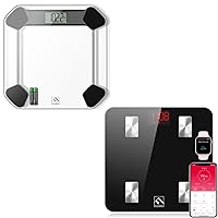FITINDEX Bathroom Scale for Body Weight and Smart Scale, Digital Bathroom Body Composition Monitor with Bluetooth