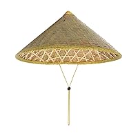 Asian Bamboo Coolie Hat,Japanese Weave Straw Hat,Vietnamese Farmer Hat