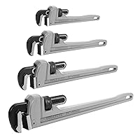 DURATECH 4-Piece Heavy Duty Aluminum Straight Pipe Wrench Set, 10