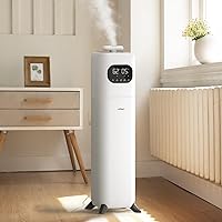 Humidifiers for Large Room Home, 2.3Gal/9L Quiet Humidifiers for Bedroom with Timer, 360°Nozzle, Aroma Box, 3 Speed Ultrasonic Cool Mist Humidifier with Humidistat for Baby Nursery Yoga Plants