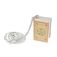 Dictionary Necklace 60cm Dictionary Book Books Language Beige - Handmade Fahion Jewelry - Link Chain