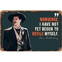 Doc Holliday Tombstone Movie Poster Retro Metal Sign Vintage Tin Sign for Bar Office Home Wall Decor Gift 12 X 8 inch