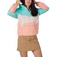 ATG by Wrangler Women's Packable Anorak Half Zip Pullover Jacket