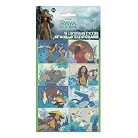 Multicolor Lenticular Disney Raya & the Last Dragon 3D Stickers (16 Count) - Perfect for Kids & Fans, Prime Collectibles