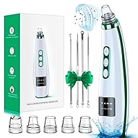 Newest Blackhead Remover Pore Vacuum,Upgraded Facial Pore Cleaner,Electric Comedone Whitehead Extractor Tool-5 Suction Power,5 Probes,USB Rechargeable Blackhead Vacuum Kit for Women & Men