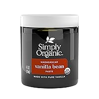 Simply Organic Vanilla Bean Paste, 4 Ounce Jar, Certified Organic, Kosher, Vegan, Non-GMO Rich Soft Paste, Warm Woody Aroma