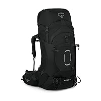 Osprey Aether 65L Men's Backpacking Backpack, Black, L/XL, Extended Fit