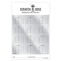 Scratch A Dose Medication Reminder Stickers / 5 Sheets of 12 Months Pill Tracking Labels Each / 1.5