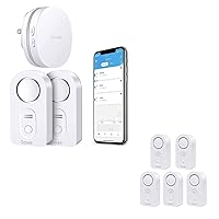 Water Detectors Bundle with Water Sensor, 7 Sensors and 1 Gateway, 100dB Adjustable Alarm and Smartphone App Notifications, Water Leak and Drip Alerts by Email, Water Detector for Home Bedrooms