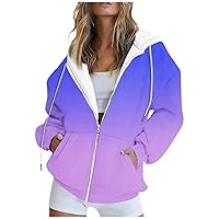 Oversized Zip Up Hoodie For Women,Women's Full Zip Hoodie Trendy 2023 Fall Casual Hooded Jacket Tie Dye Sweatshirts
