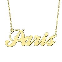 Personalized Custom Name Charm Necklace Stainless Steel Chain Jewelry Gold Silver Color for Women Moms