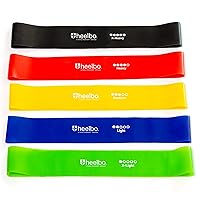 Physical Therapy Rubber Resistance Bands with 5 Levels of Resistance, Durable and Long-Lasting, FSA & HSA Eligible, Includes 5 Bands, Travel Bag & Instruction Manual