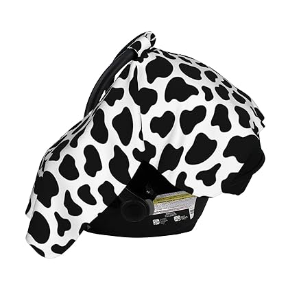 Cute Cow Print Winter Car Seat Cover for Baby, Nursing Cover for Mom, Cow Baby Stuff for Infant Newborn Baby Shower Gifts