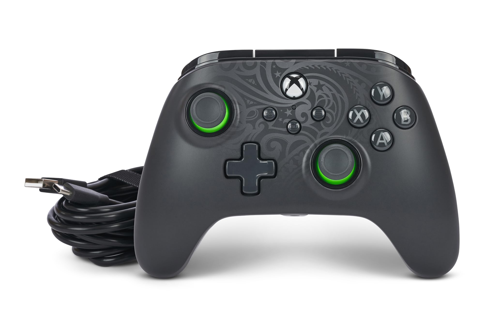 PowerA Advantage Wired Controller for Xbox Series X|S - Celestial Green, Black Xbox Controller with Detachable 10ft USB-C Cable, Mappable Buttons, Trigger Locks and Rumble Motors, Officially Licensed for Xbox