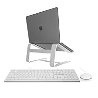 Macally USB Wired Keyboard & Mouse Combo and an Ergonomic Laptop Stand, Help Your Back, Improve Your Posture