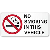 SmartSign-L-0863-VS-EU No Smoking In This Vehicle Pack Of 5 Labels By | 1.5