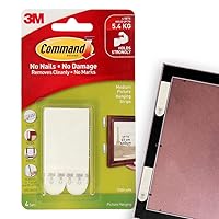 Command White 12 lb Picture Hanging Strips, Decorate Damage-Free, Indoor Use (17201-4PK-ES)