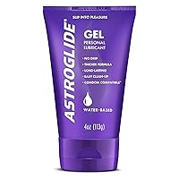 Astroglide Water Based Lube (4oz), Ultra Gentle Gel Personal Lubricant, Stays Put with No Drip, Sex Lube for Long-Lasting Pleasure for Men, Women and Couples, Safe for Toys
