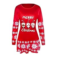 Sundresses for Women 2023 Trendy Women's Autumn and Winter Long-Sleeved Christmas Casual Sexy Dress Casual Dresses Trendy