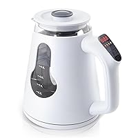 Electric Tea Kettle - Hot Water Kettle Electric with 24H Keep Warm&Temperature Control, Water Boiler with Delay Timer, Glass Teapot, Water Warmer for Baby Formula, Loose Tea, Coffee (0.8L)