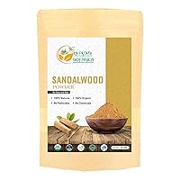 Chandan Sandalwood Powder Organic 100gm / 3.52 oz For Skin, Face Pack, Face Mask, Worship Tilak, Auspicious Occasions 100% Natural, Soothing, Cleansing, Wrinkles