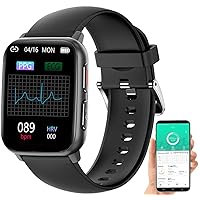 Newgen Medicals Blood Pressure Watch: Fitness Smart Watch with ECG, Blood Pressure, SpO2 Display, Bluetooth, IP68 (Watch)