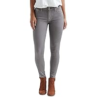 Lucky Brand Women's Mid Rise Ava Skinny Jean in Grey Coated
