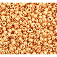Czech Glass Seed Bead/Pony Bead 6/0 Metallic Gold - 500g Bulk Bag by Preciosa (Jablonex)