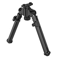 Rail Bipod with 360° Swivel, 7 Adjustable Heights, and Quick Deploy Legs, Enhance Shooting Stability with Easy Carry Folding Design