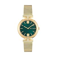 Ted Baker Ladies Stainless Steel Yellow Gold Mesh Band Watch (Model: BKPDAF3059I)