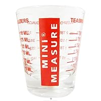 Harold'S Kitchen Mini Measure Glass Multi-Purpose Teaspoon, Tablespoon, Ounce & Milliliter Markings