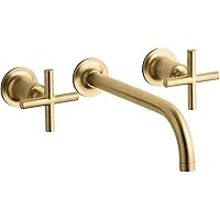 Kohler K-T14414-3-2MB Purist Bathroom Sink Faucet, Vibrant Brushed Moderne Brass