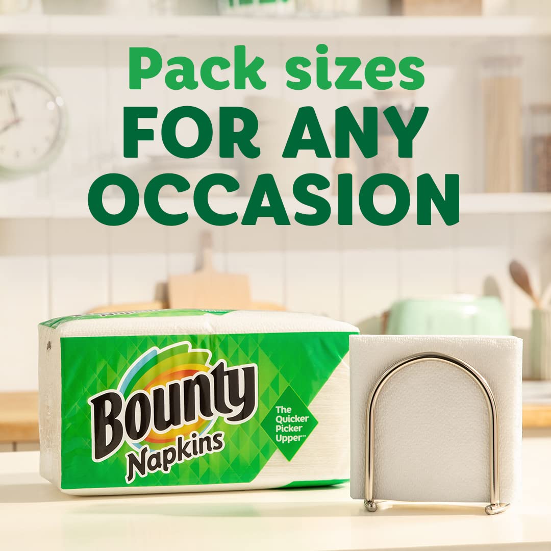 Bounty Paper Napkins, White, 200 Count (Packaging May Vary)