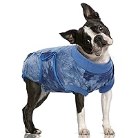 FUAMEY Recovery Suit for Dogs After Surgery,Soft Breathable Dog Bodysuit E-Collar & Cone Alternative Surgical Suit,Male Female Dog Neuter Spay Suits Anti Licking Wounds Onesie Blue Tie Dye M