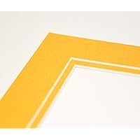 topseller100, Pack of 10 Orange 8x10 Picture Mats Matting with White Core Bevel Cut for 5x7 Pictures
