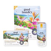 Flowers of Paradise Detergent Sheets, Scent Booster, & Dryer Sheet Bundle - No Plastic Jugs, Eco-Friendly, Zero Harsh Chemicals, Hypoallergenic - Based in the USA