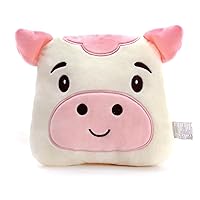 Winsterch Cute Cow Plush Pillow Stuffed Animals,8 .66 inches Plush Snuggle Cow Stuffed Toy,Birthday Plushie Soft Pillow for Kids Boys Girls