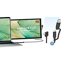 Duex Lite Portable Monitor with 2-in-1 USB Cable, Mobile Pixels 12.5