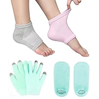 2 Pairs Moisturizing Heel Socks and 1 Moisturizing Socks Gloves Set