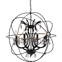 CWI Lighting Campechia 8 Light Up Chandelier with Brown Finish Fom