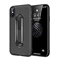 Kickstand and Finger Ring Carbon Fiber case for iPhone X