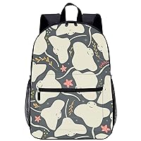 Cute Stingray Travel Laptop Backpack Lightweight 17 Inch Casual Daypack Shoulder Bag for Men Women
