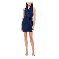 Womens Juniors Glitter Mini Cocktail and Party Dress