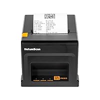 NetumScan POS Receipt Printer, 80mm USB Thermal Receipt Printer with Auto Cutter Cash Drawer, 300mm/s, USB Interface, Support Windows/Mac/Linux, Restaurant Kitchen Printer for ESC/POS