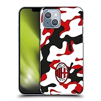 Officially Licensed AC Milan Camouflage Crest Patterns Hard Back Case Compatible with Apple iPhone 14